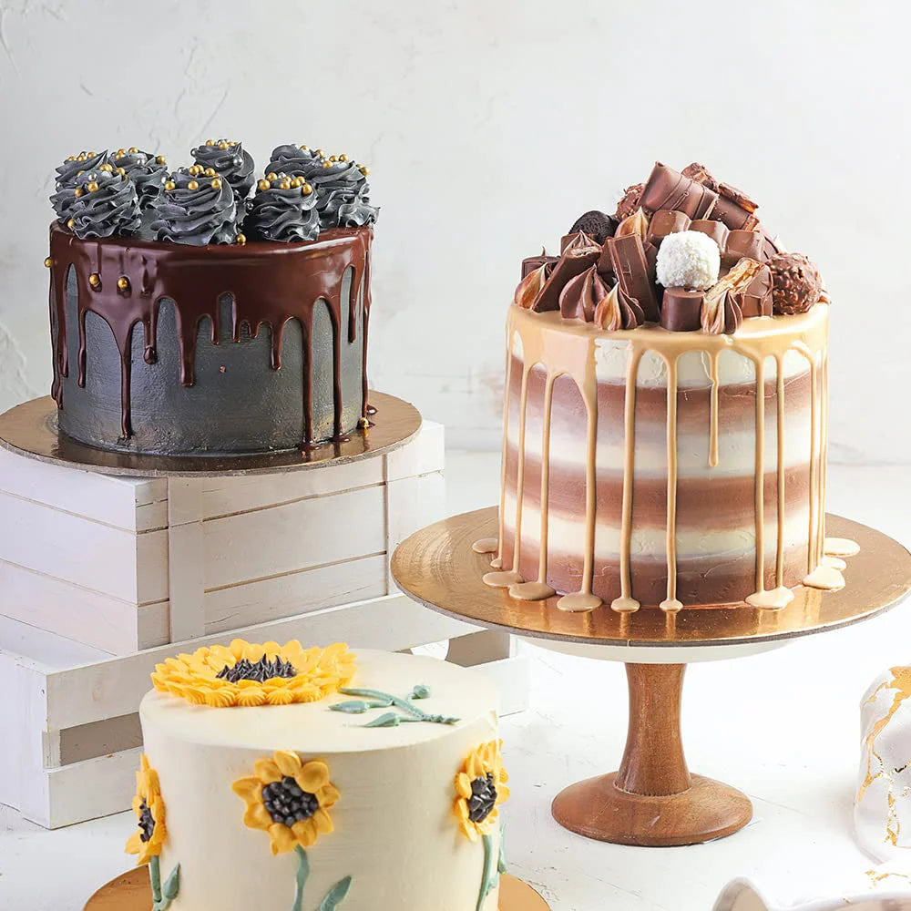 2-Piece Acrylic Cake Scraper Set: Contour Stripe & Smoother Comb