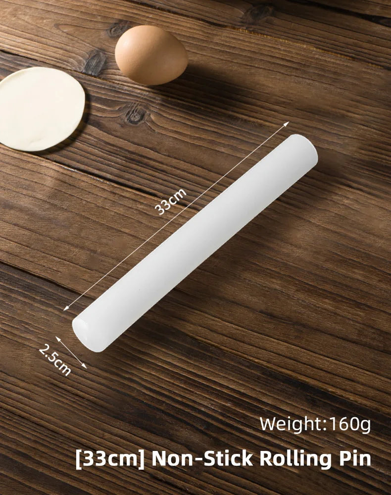 Zackoo White PP Rolling Pin – Professional Non-Stick Pastry Tool