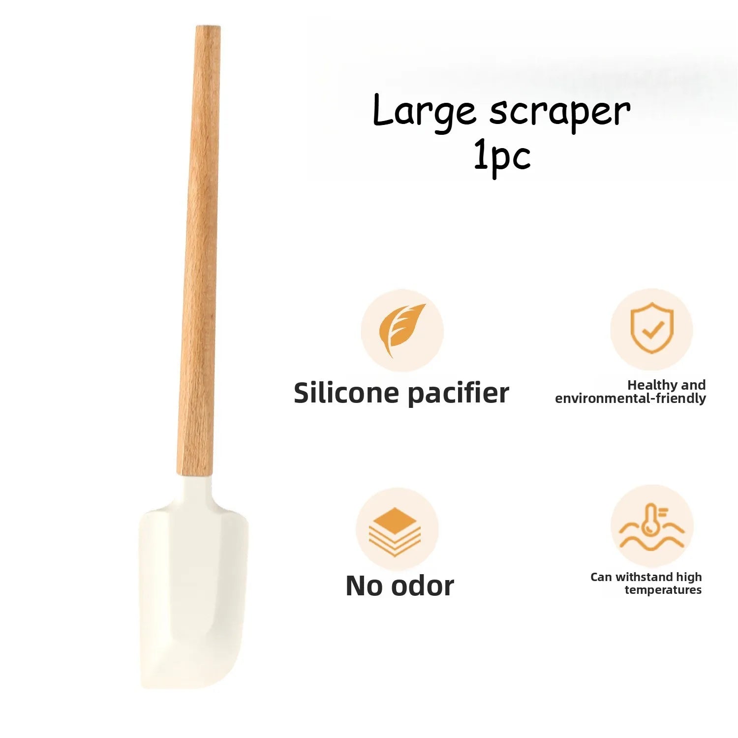 Premium Silicone Spatula Set with Wooden Handles