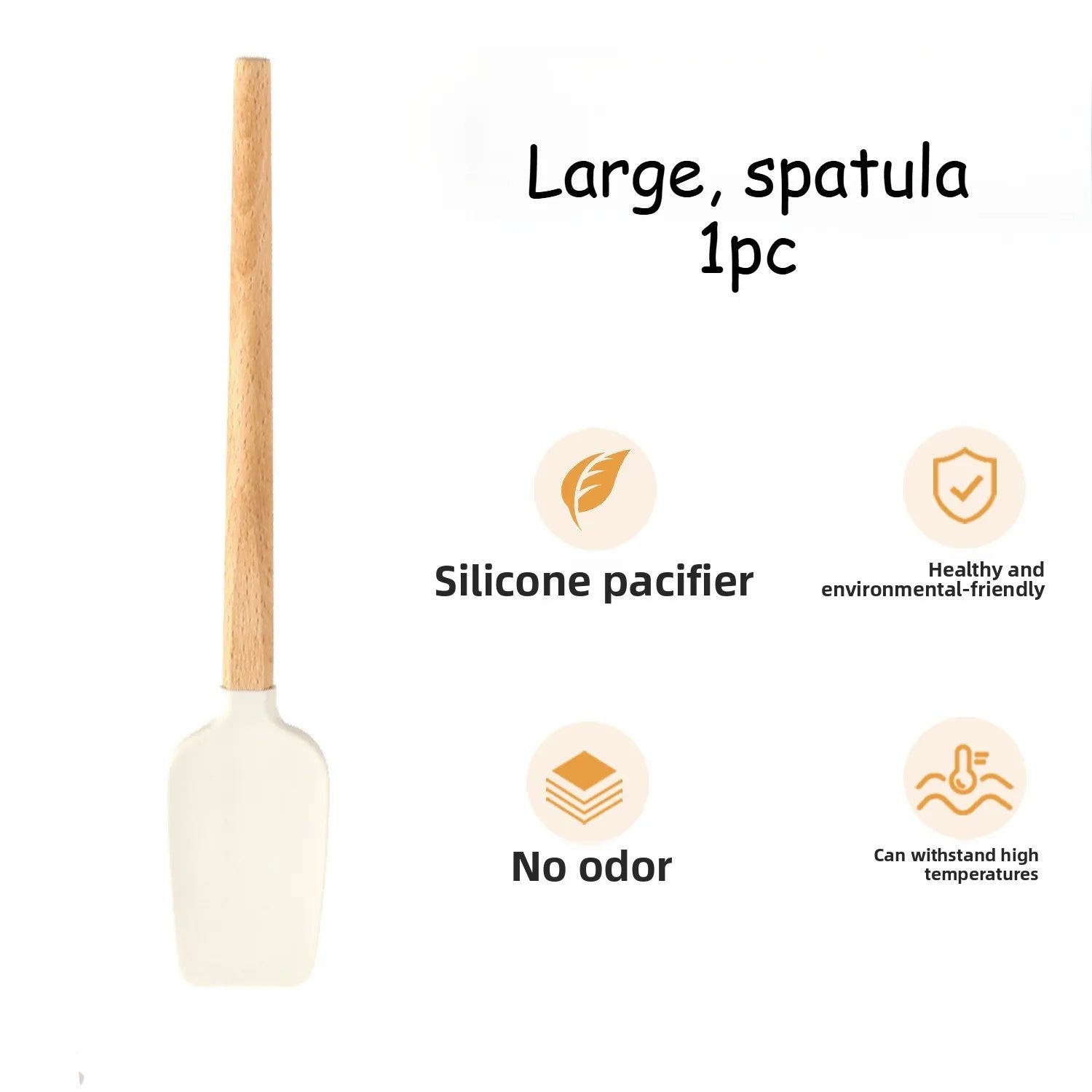 Premium Silicone Spatula Set with Wooden Handles