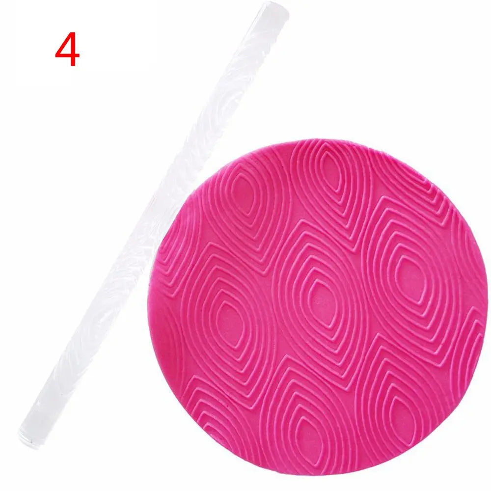 New Acrylic Embossing Rolling Pin – Precision Texture &amp; Pattern Tool