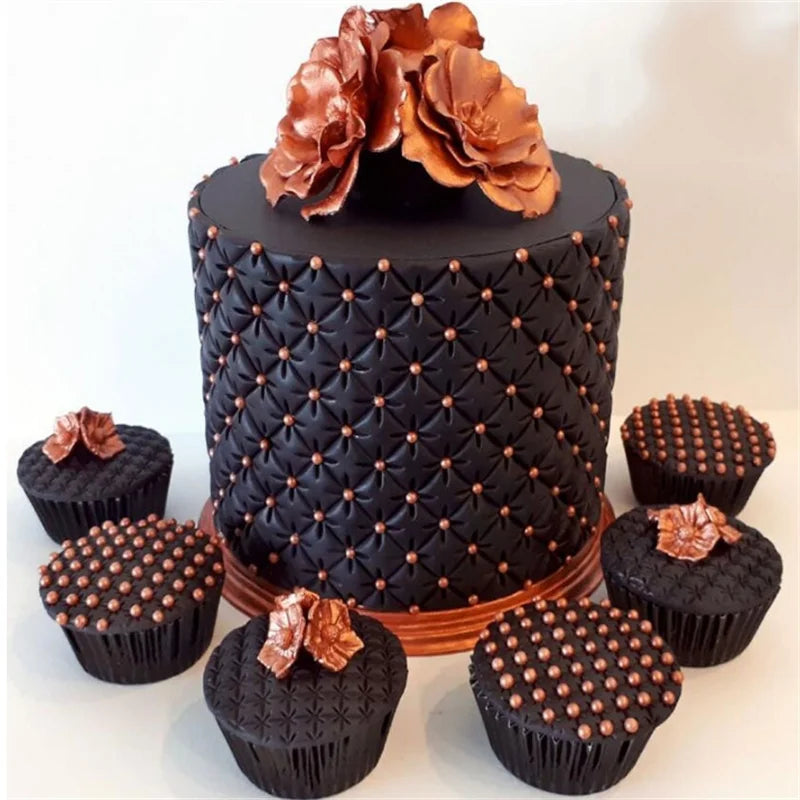 Continuous Quilting Cake Border Silicone Molds