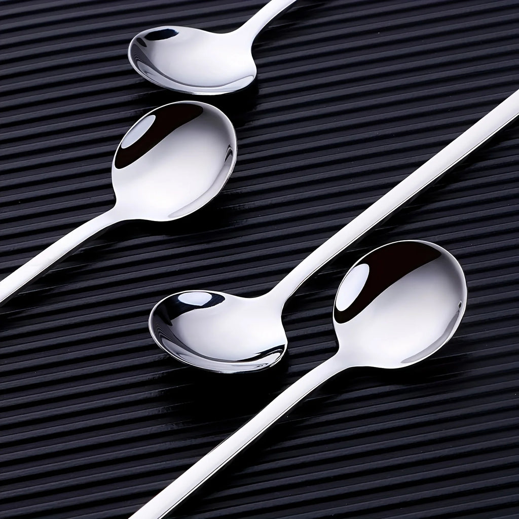 Elegant Stainless Steel Coffee &amp; Dessert Spoon Set | 10pcs