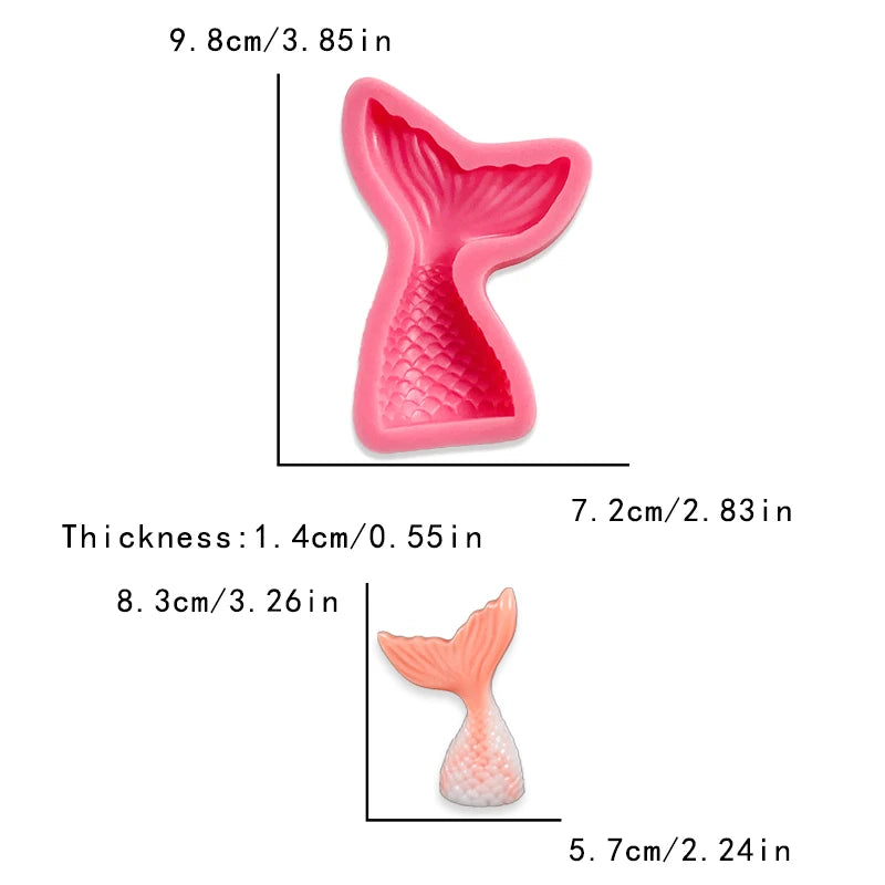 Sea shell conch Mermaid tail fondant silicone mold