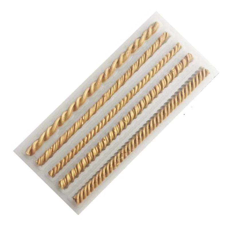 Braided Rope Silicone Mold – Long Twist Strip for Cake Borders & Pie Crusts