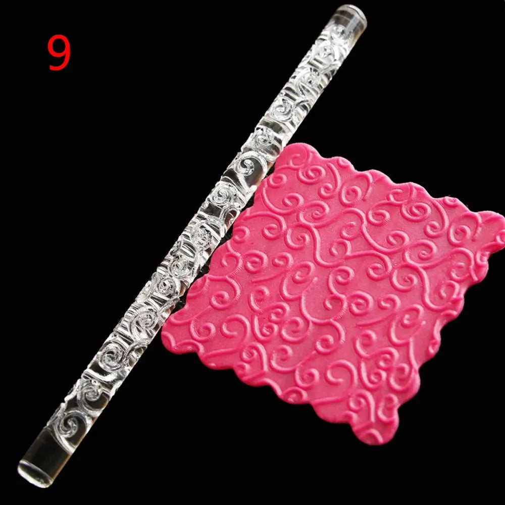 New Acrylic Embossing Rolling Pin – Precision Texture &amp; Pattern Tool
