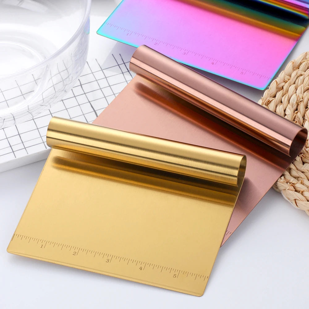 Professional Stainless Steel Dough Scraper & Cake Smoother