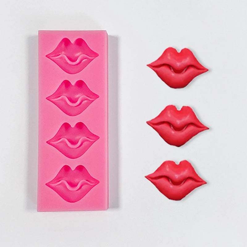 Valentine's Day Red Lip Silicone Mold – Romantic Cake Decorating Tool