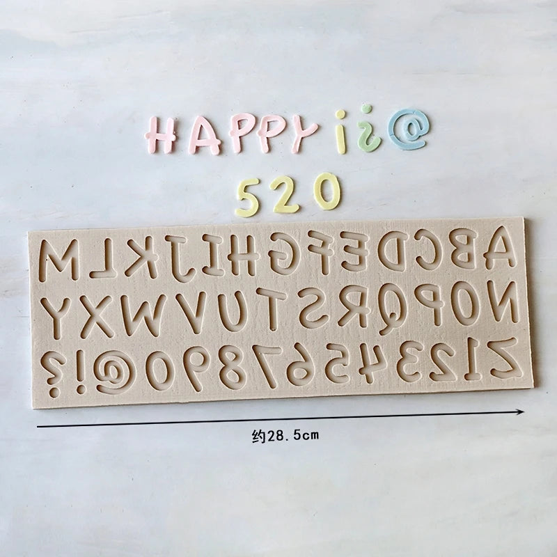 Mirosie Alphabet &amp; Numbers Silicone Mold | Uppercase &amp; Lowercase Set