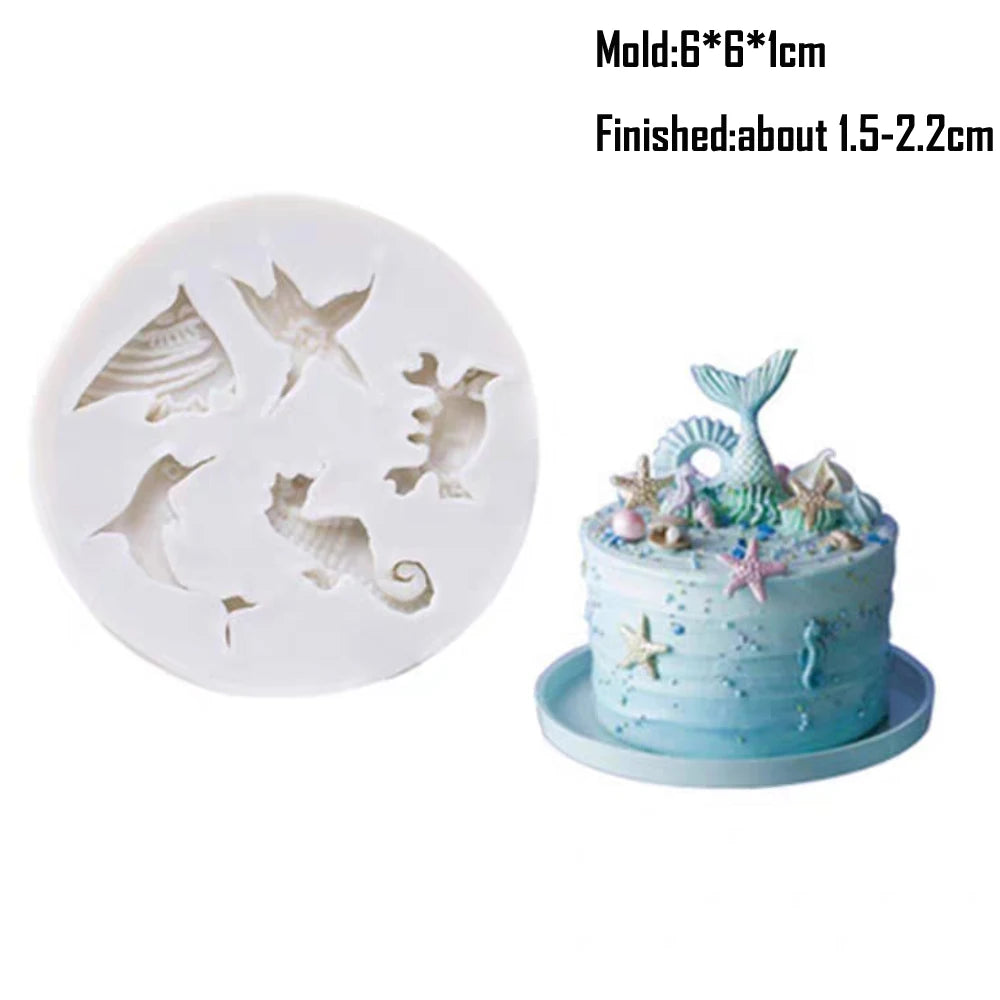 Shell, Starfish &amp; Mermaid Silicone Mold
