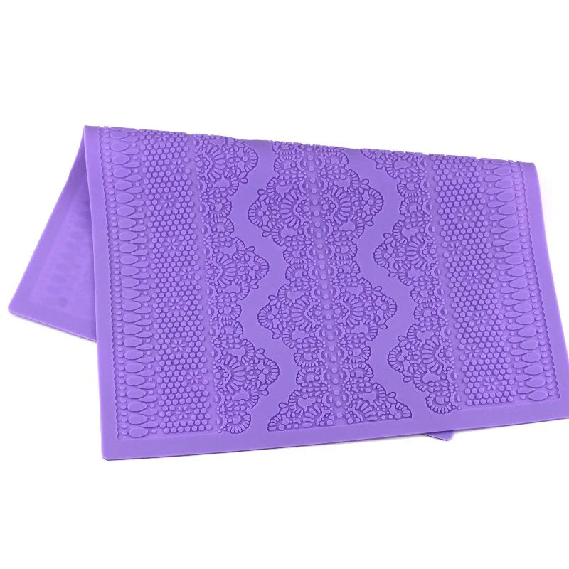 Wedding Fondant Lace Mat – Elegant Flower Pattern Chantilly Mold