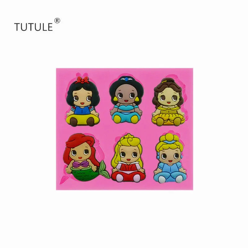 Silicone molds for ribbons, face, dog and scissors