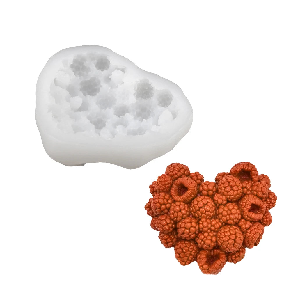 Raspberry Circle &amp; Heart Dessert Mold – Professional French Pastry Silicone Mat