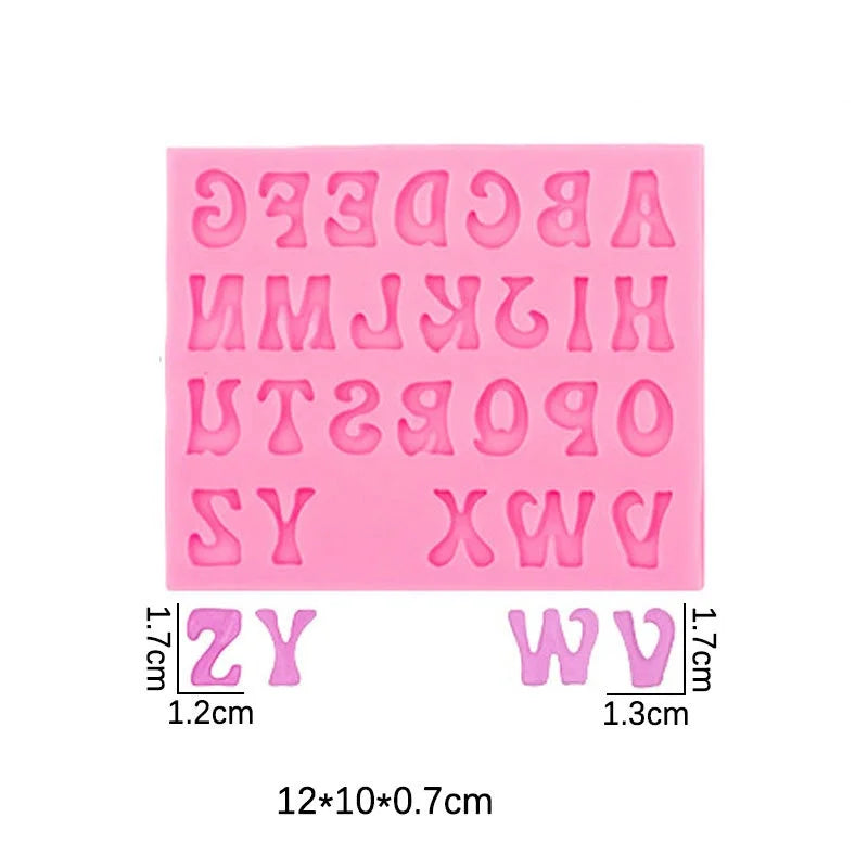 Alphanumeric Silicone Mold – Letters & Numbers Cake Decorating Tool