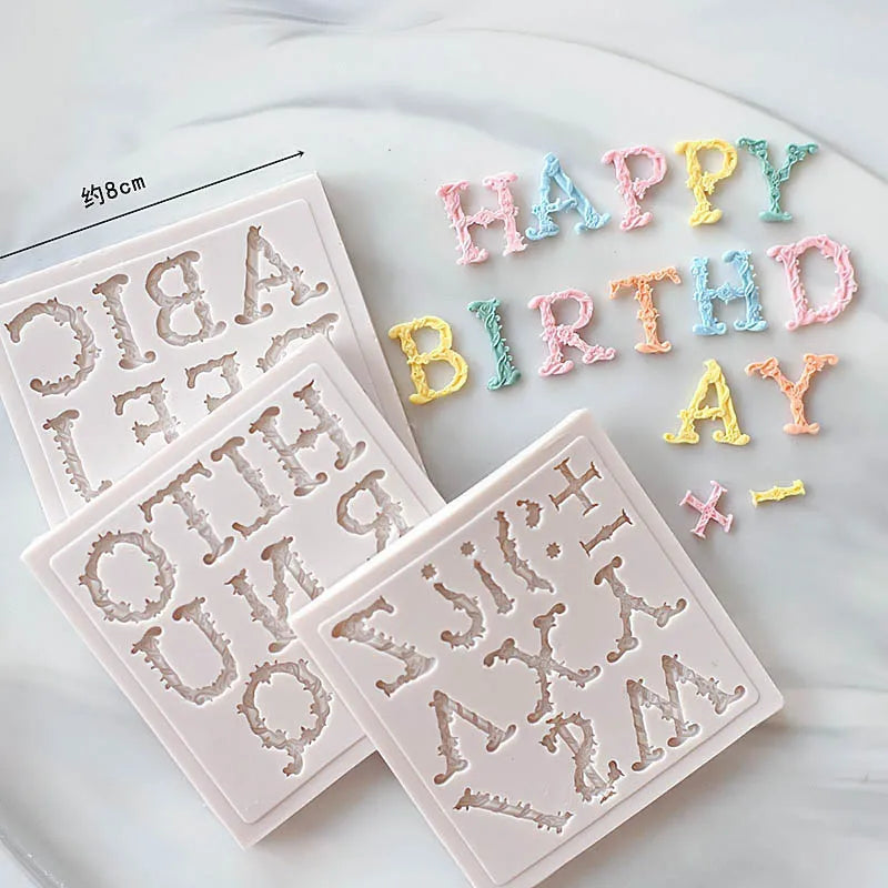 Mirosie Alphabet &amp; Numbers Silicone Mold | Uppercase &amp; Lowercase Set