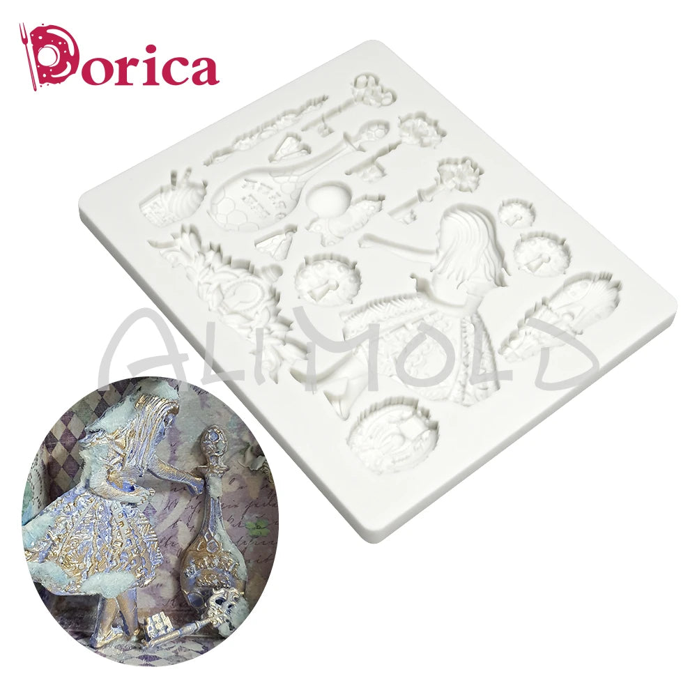 Princess’s Keys Embossed Silicone Mold – Vintage Sugarcraft &amp; Decorating Tool