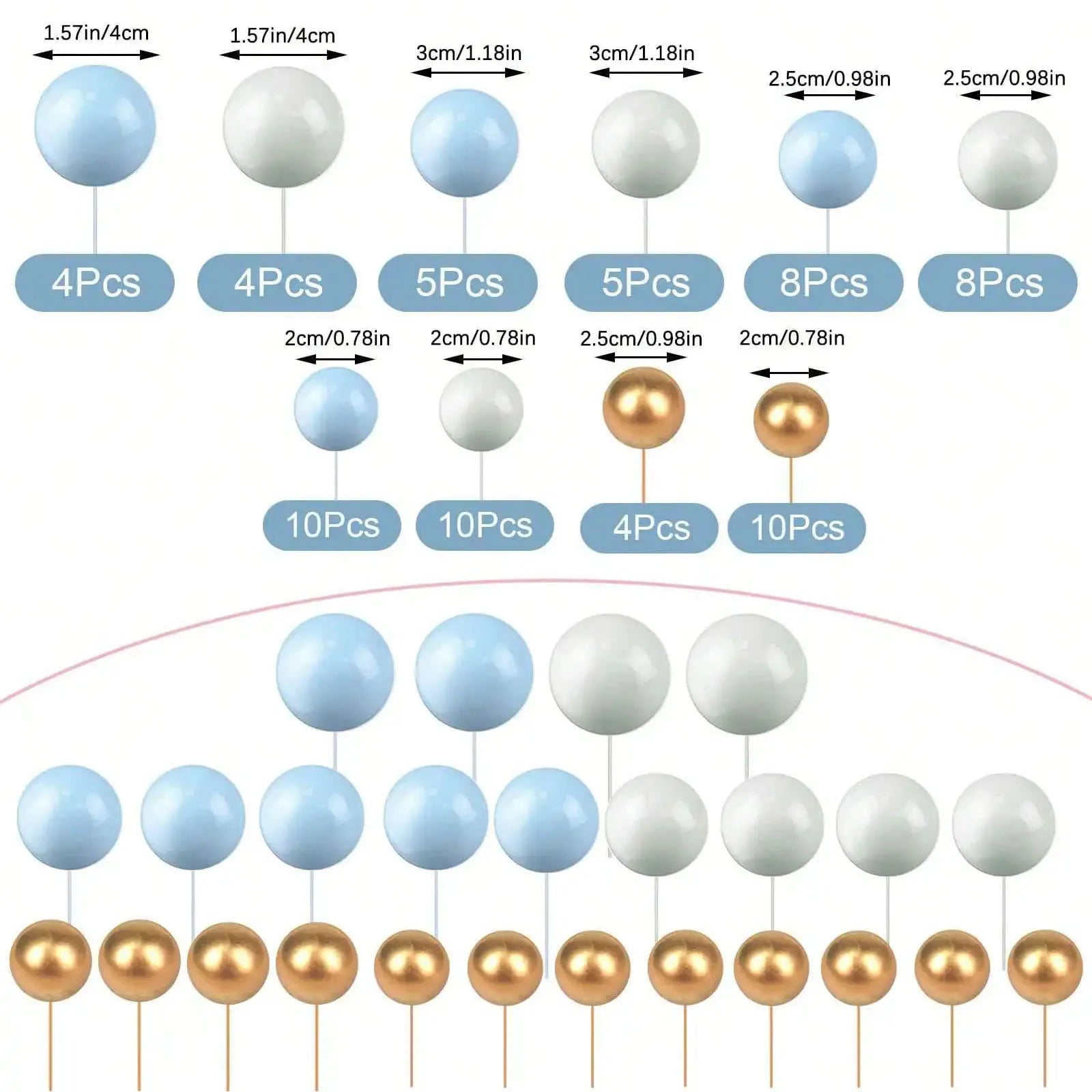 Holiday decoration 68pcs/set  mini balloon cake for birthday