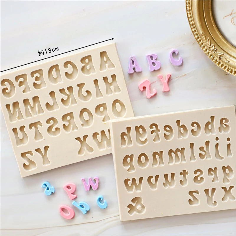 Mirosie Alphabet &amp; Numbers Silicone Mold | Uppercase &amp; Lowercase Set