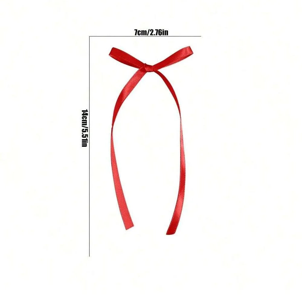 10Pcs Ballet Ribbon Bow Cake Toppers – Pink, Blue & Black