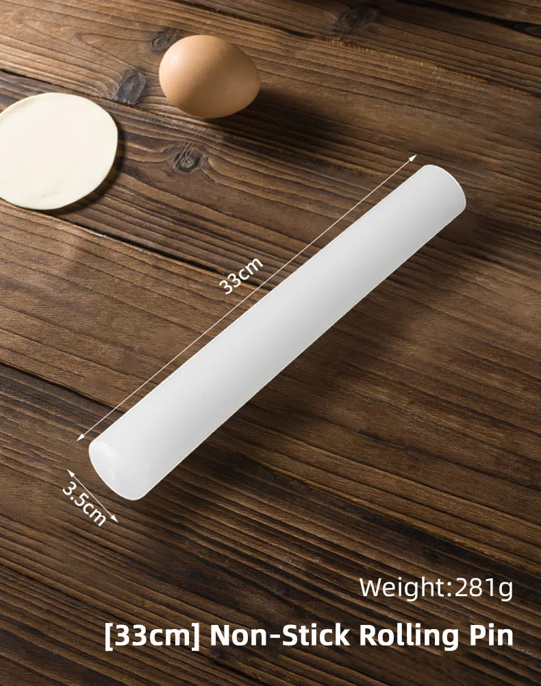 Zackoo White PP Rolling Pin – Professional Non-Stick Pastry Tool