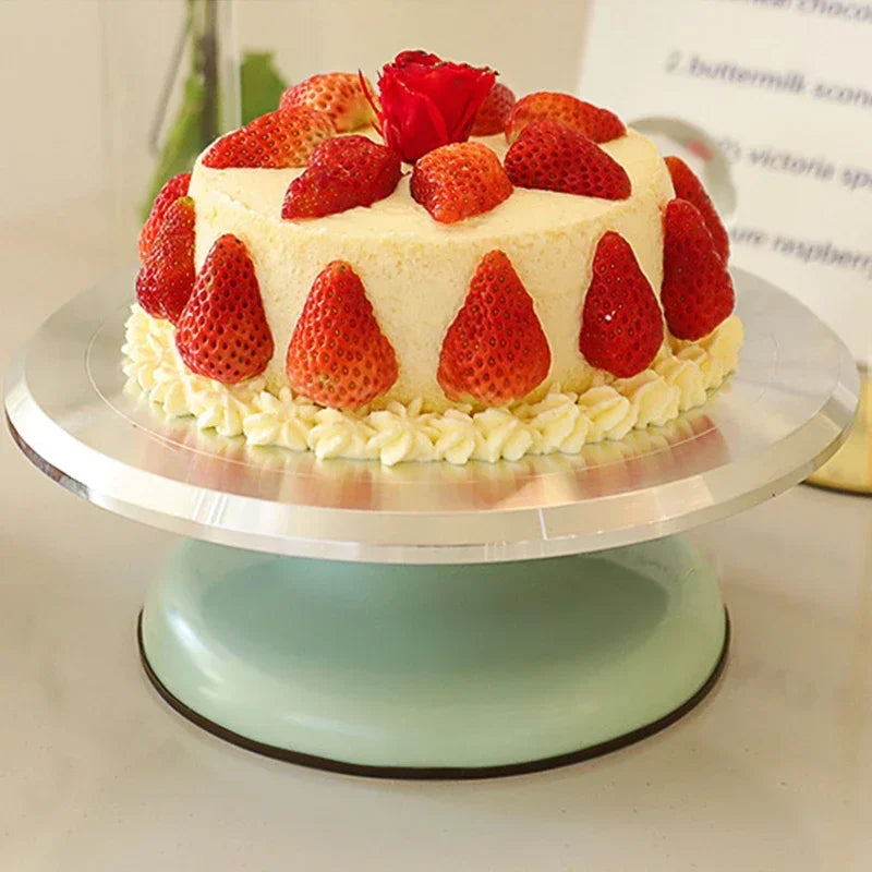 Professional 10-Inch Aluminum Alloy Cake Turntable | Heavy-Duty Rotating Decorating Stand