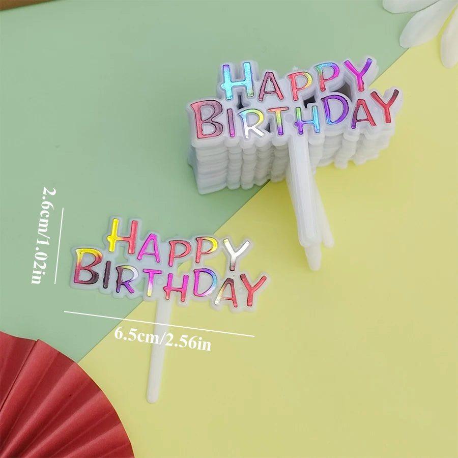 25PCS “Happy Birthday” Gold Cake Decorations – Party Cake Toppers