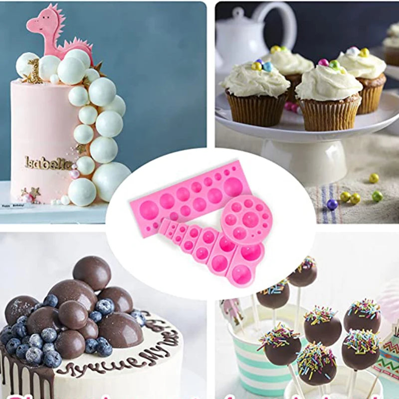 3D Pearl Half-Ball Silicone Mold – Spheres, Domes &amp; Smooth Curves