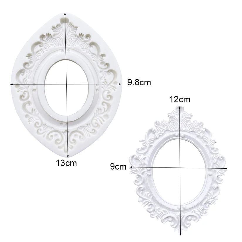 Baroque Style Frame Silicone Mold