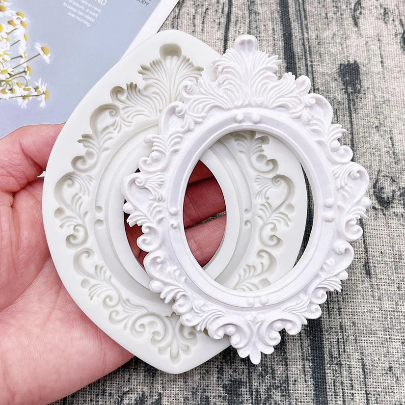 Baroque Style Frame Silicone Mold