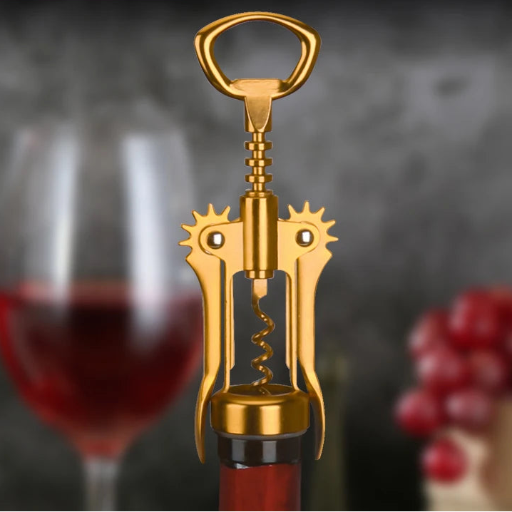 Luxury Dark Gold Wing Corkscrew Gift Set | 4-in-1