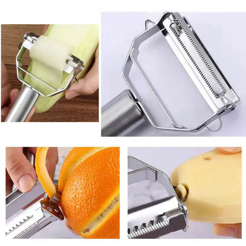 Stainless Steel Double-Head Vegetable Peeler – Multi-Function Kitchen Tool