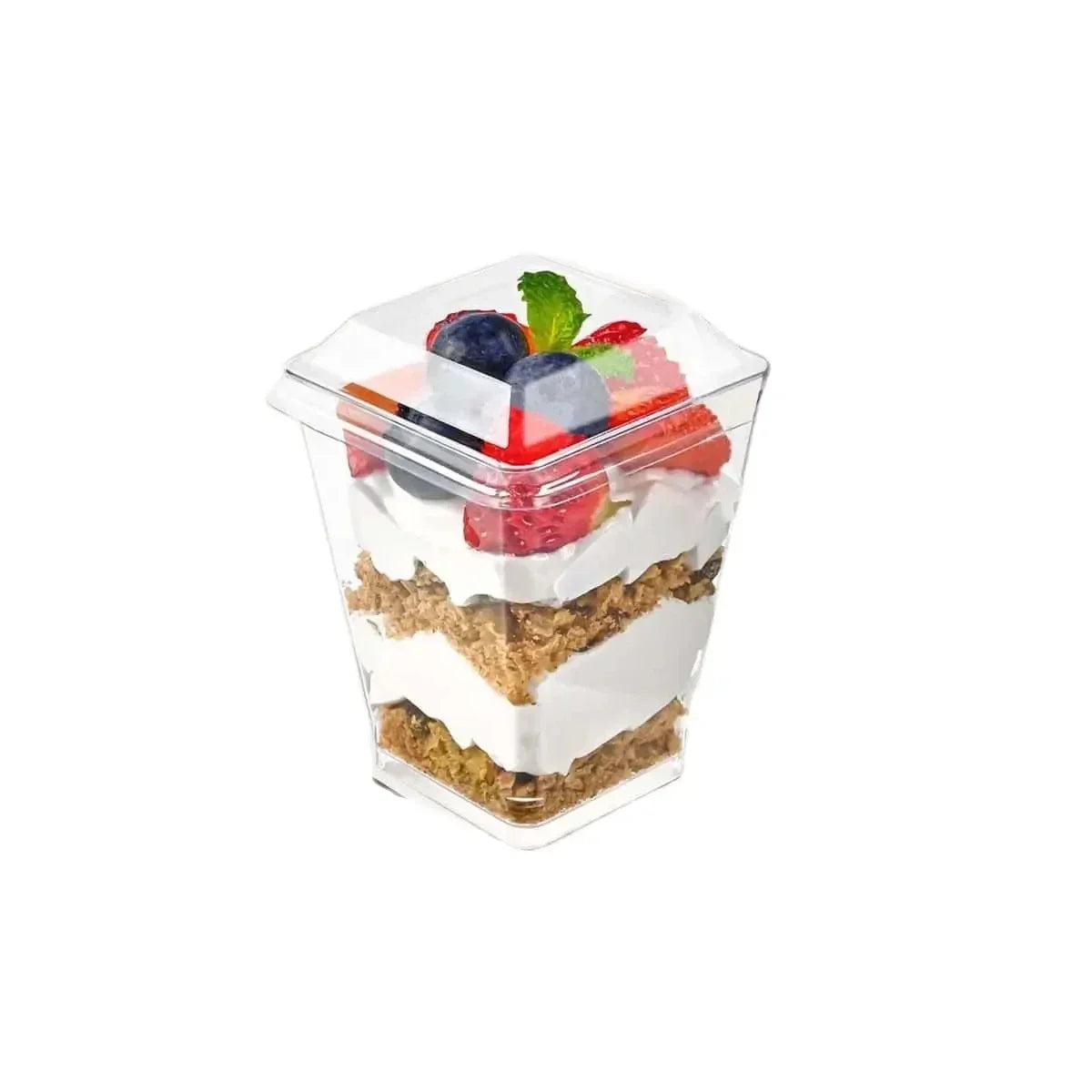 Disposable Plastic Mousse Cups – Ladder Shaped Dessert Cups, 10/20/30pcs