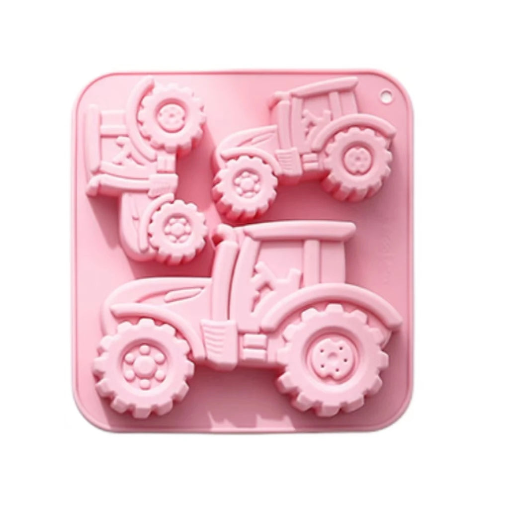 Tractor Silicone Mold – 3 Cavities, Different Sizes
