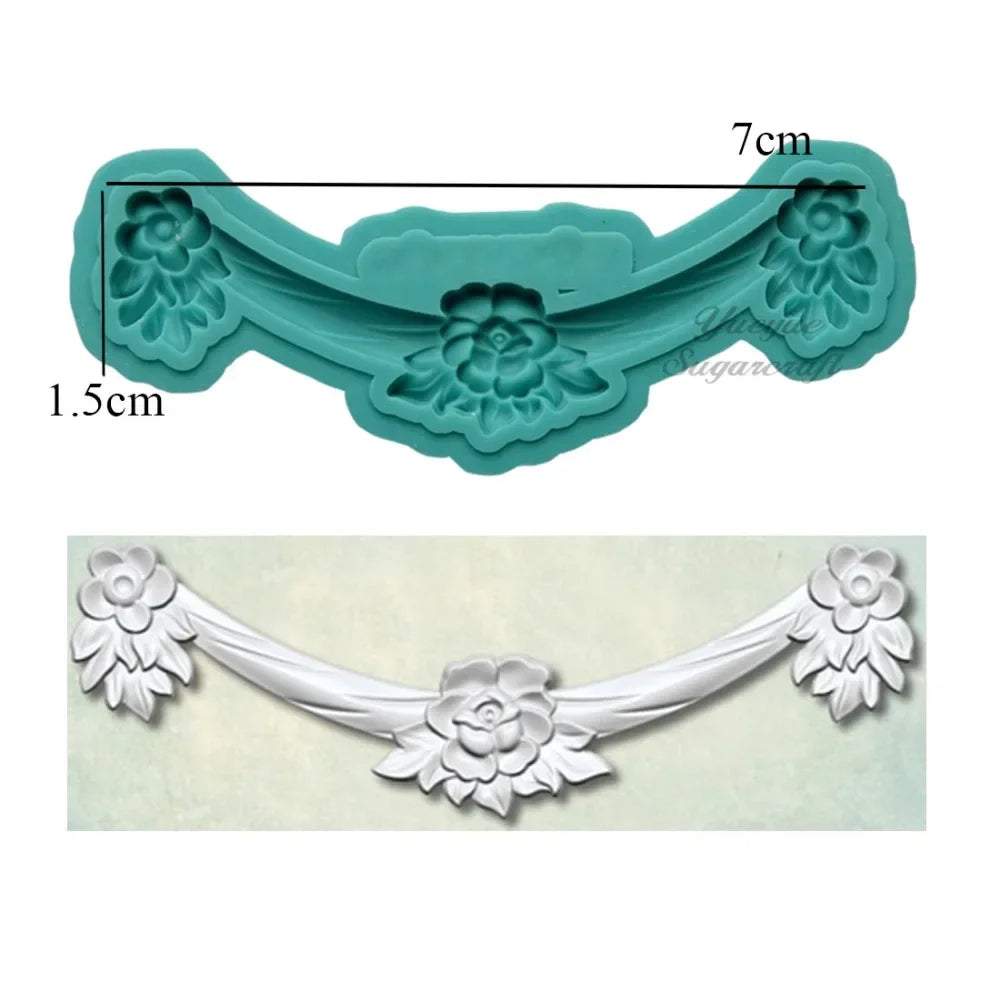 Silicone mold ornaments baroque