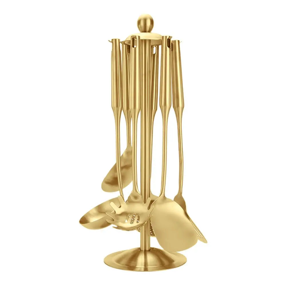 Luxury Gold Stainless Steel Kitchen Utensil Set