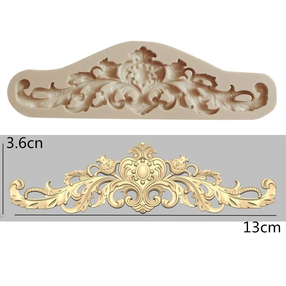 Silicone mold ornaments baroque