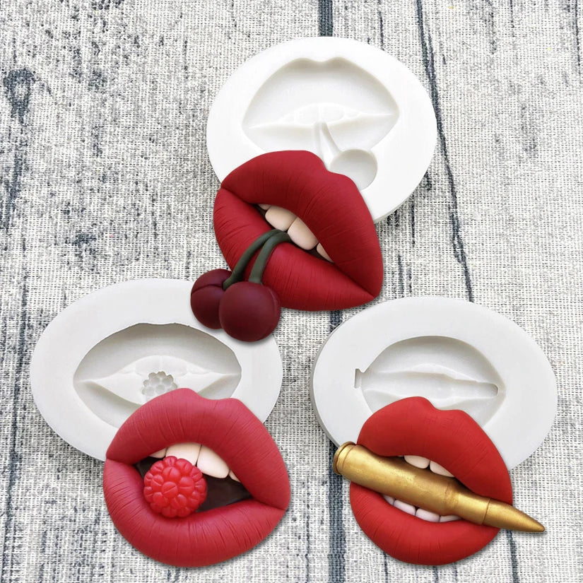 Valentine’s Glamour Silicone Mold – Lips, Cherries & Sweets