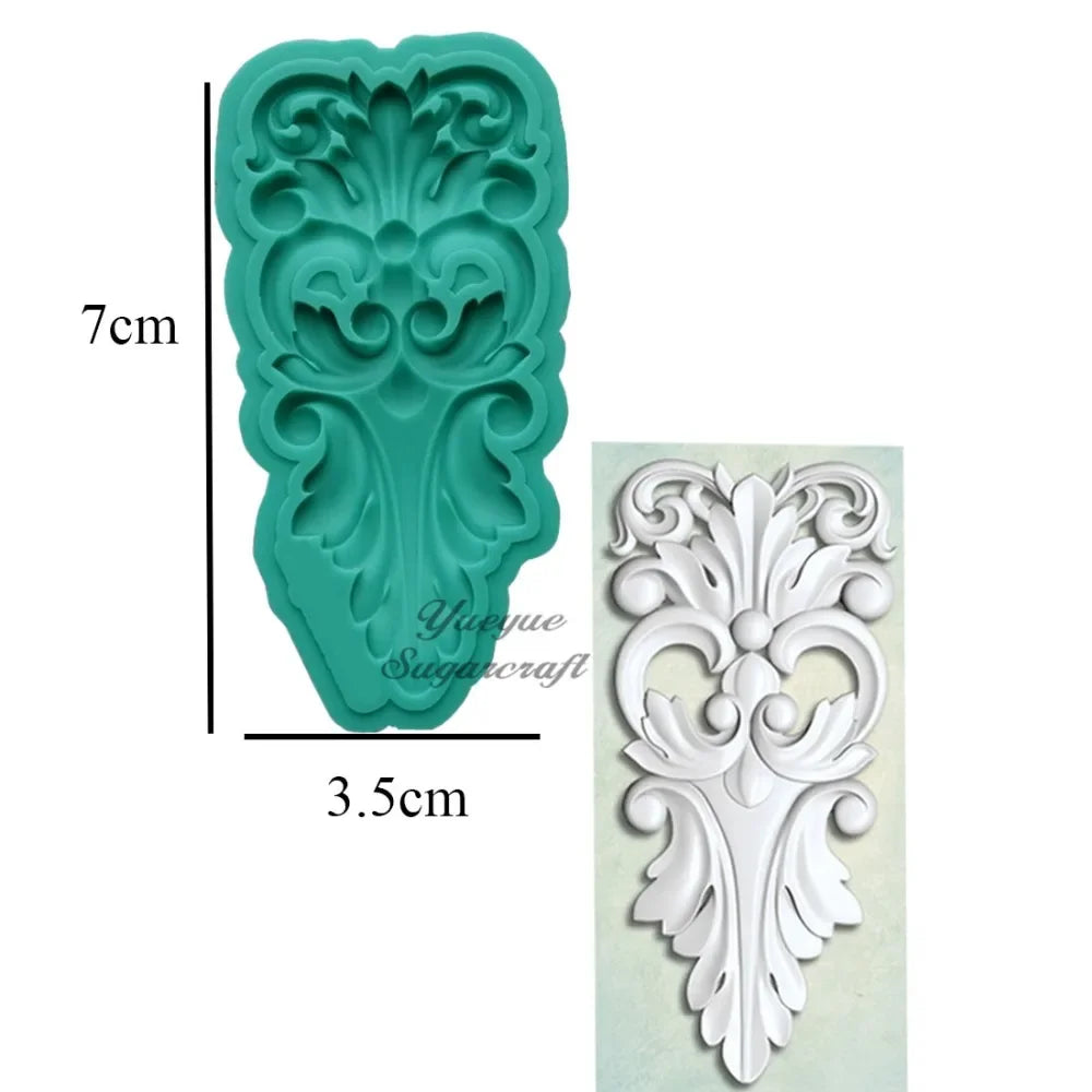 Silicone mold ornaments baroque