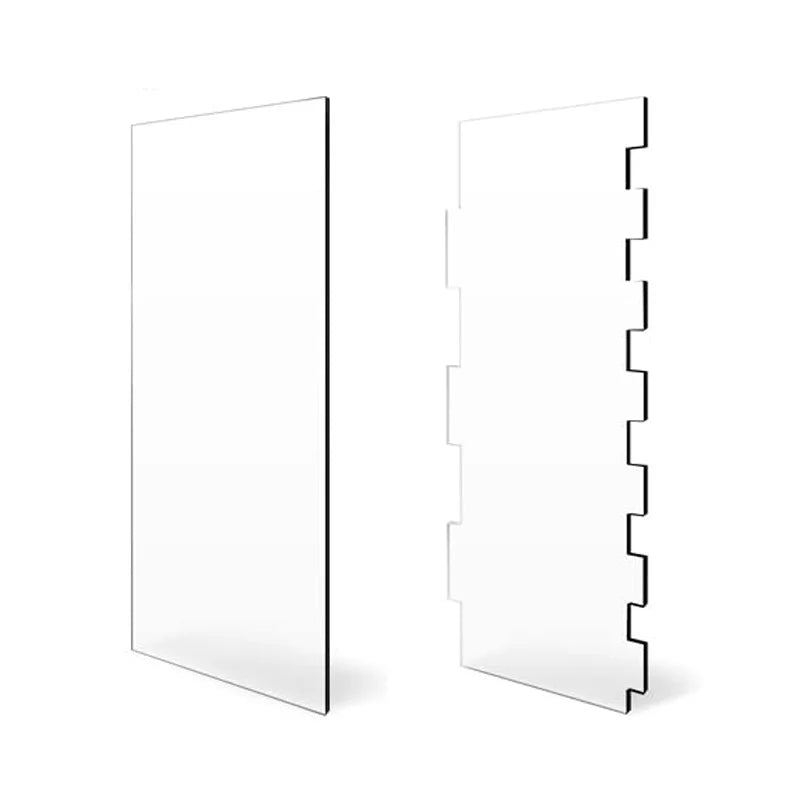 2-Piece Acrylic Cake Scraper Set: Contour Stripe & Smoother Comb