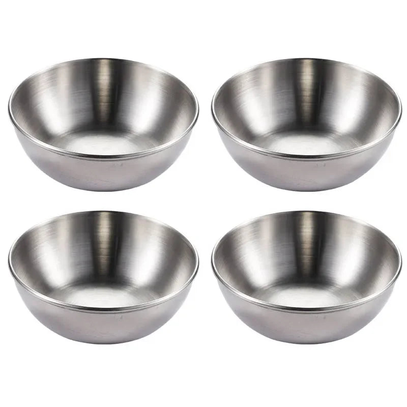 Stainless steel golden sauce plates - condiment and appetizer plates 2 pcs. / 4 pcs.