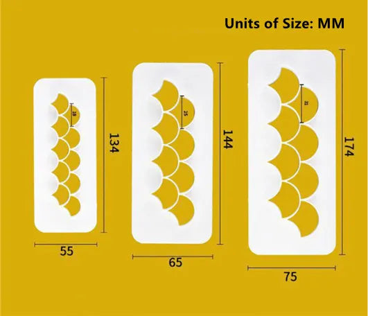 3pcs Geometric Fondant &amp; Cookie Cutter Set – Puzzle Round Cake Mold