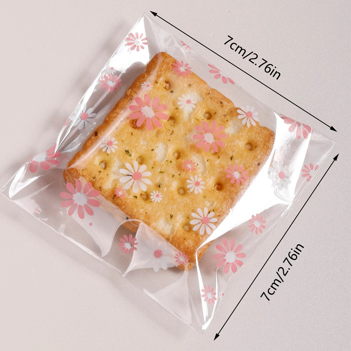 Flower Self-Adhesive Plastic Packing Bags – Gift & Treat Packaging, 100pcs