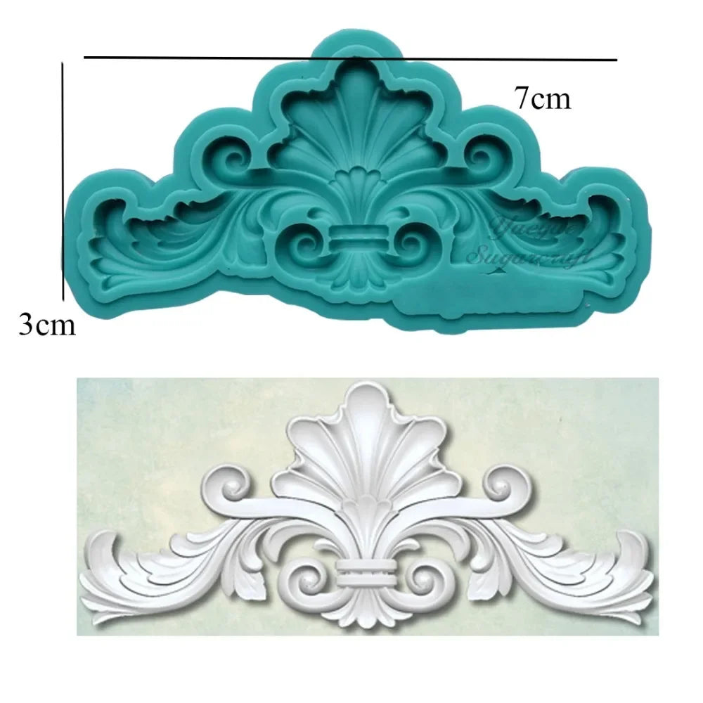 Silicone mold ornaments baroque