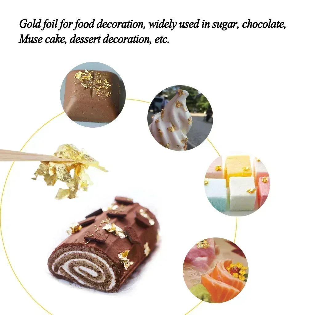 Imitation foil for decoration - non-edible - 100 pcs.