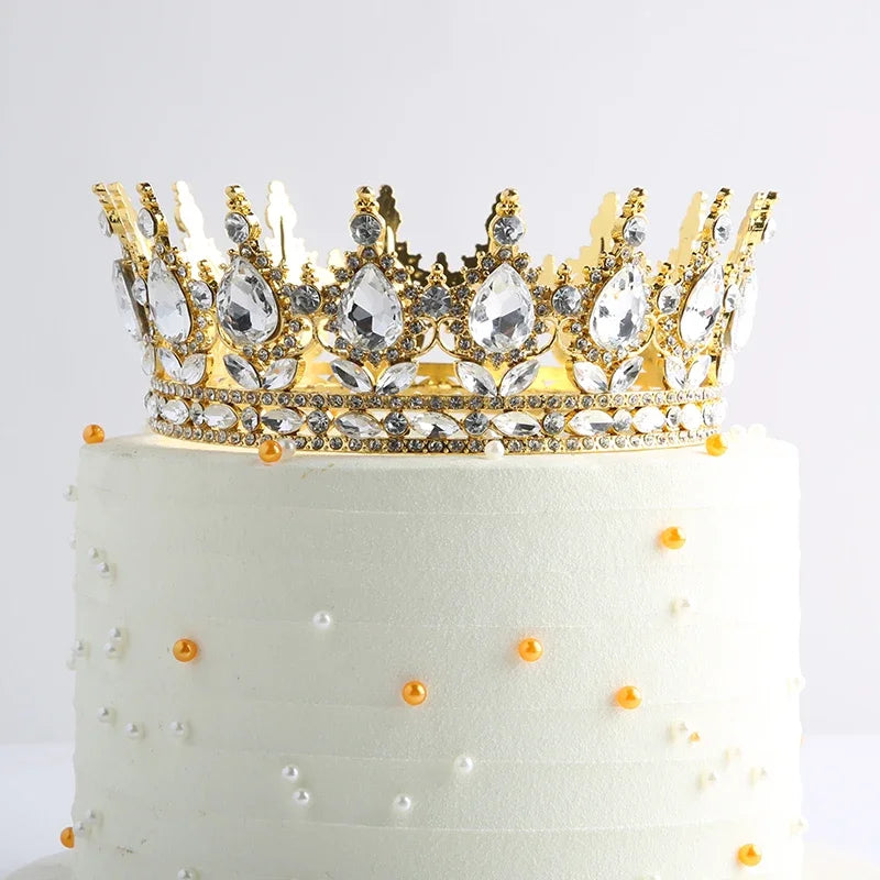 Beautiful Princess Metal Crown – Luxury Birthday Cake Topper