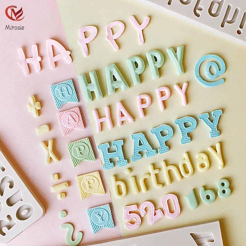 Mirosie Alphabet &amp; Numbers Silicone Mold | Uppercase &amp; Lowercase Set
