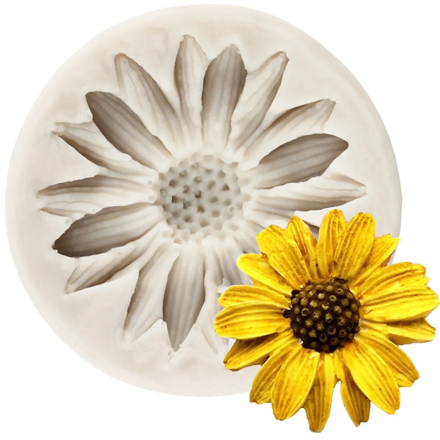 3D Chrysanthemum Silicone Mold: Detailed Floral Fondant & Cake Topper