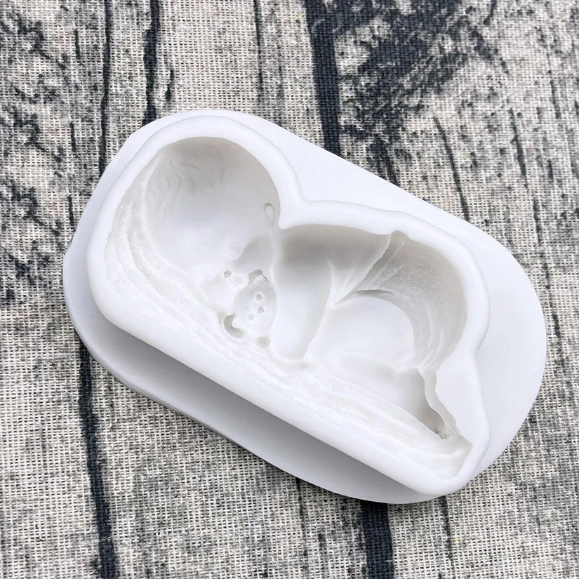 Sleeping Baby Silicone Mold – Realistic Baby Shower Decorating Tool