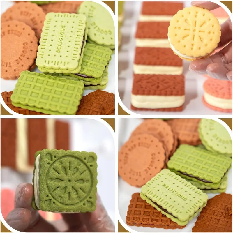 3D Waffle Cookie Cutter &amp; Stamp Set – Playful Dessert Embossing Tool