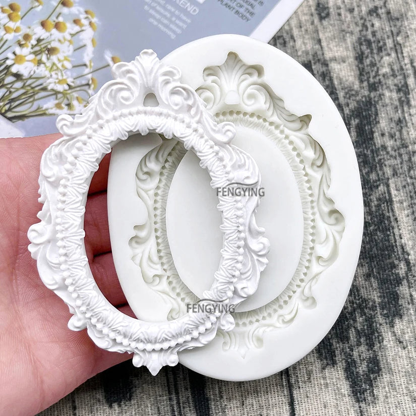 Baroque Style Frame Silicone Mold